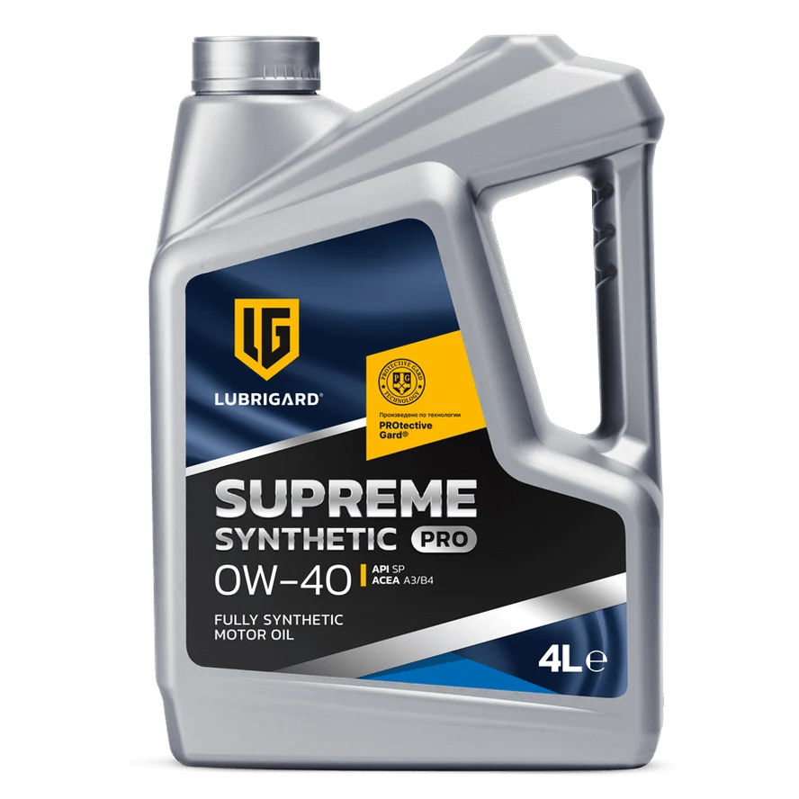 Моторное масло для бензиновых двигателей LUBRIGARD SUPREME SYNTHETIC PRO 0W-40  (4 л)